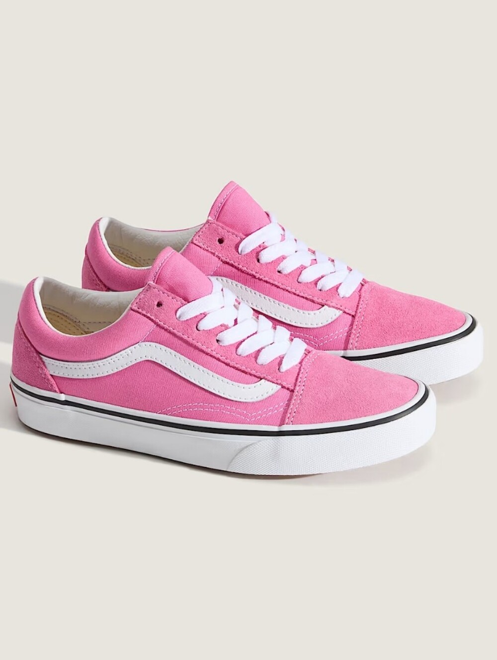 Vans Old Skool Bright Pink Suede & Canvas Low‑Top Sneakers Sz 8.5